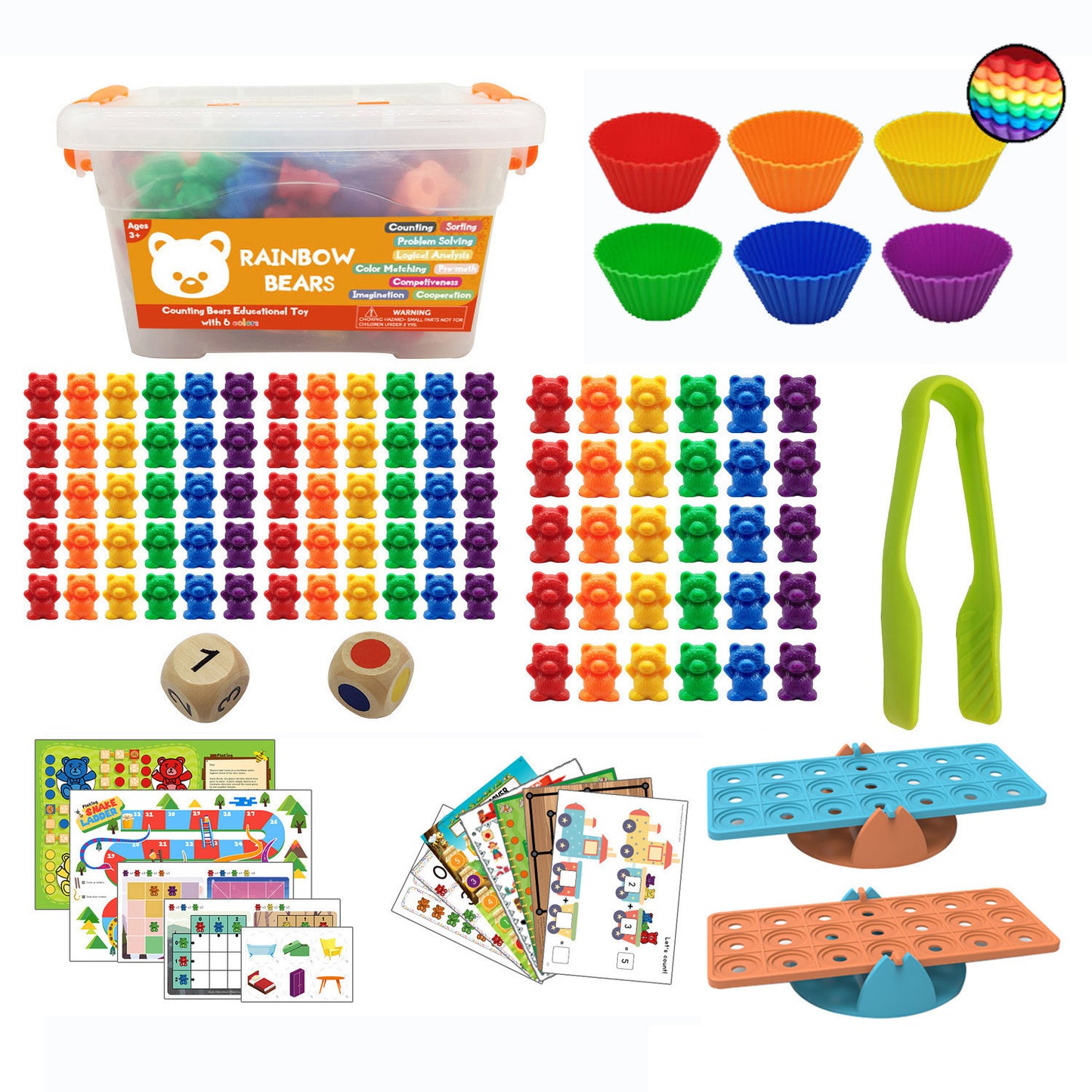 Rainbow Counting Bear Learning Aids