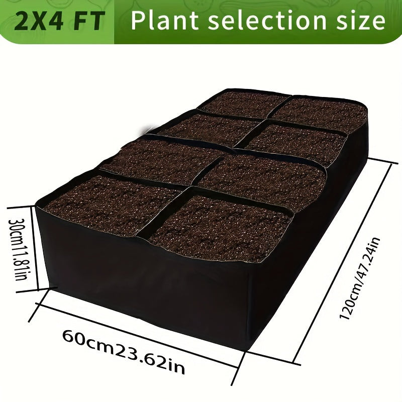1 Pack, Garden Bed, 128 Gallon 8 Grids Plant Grow Bags