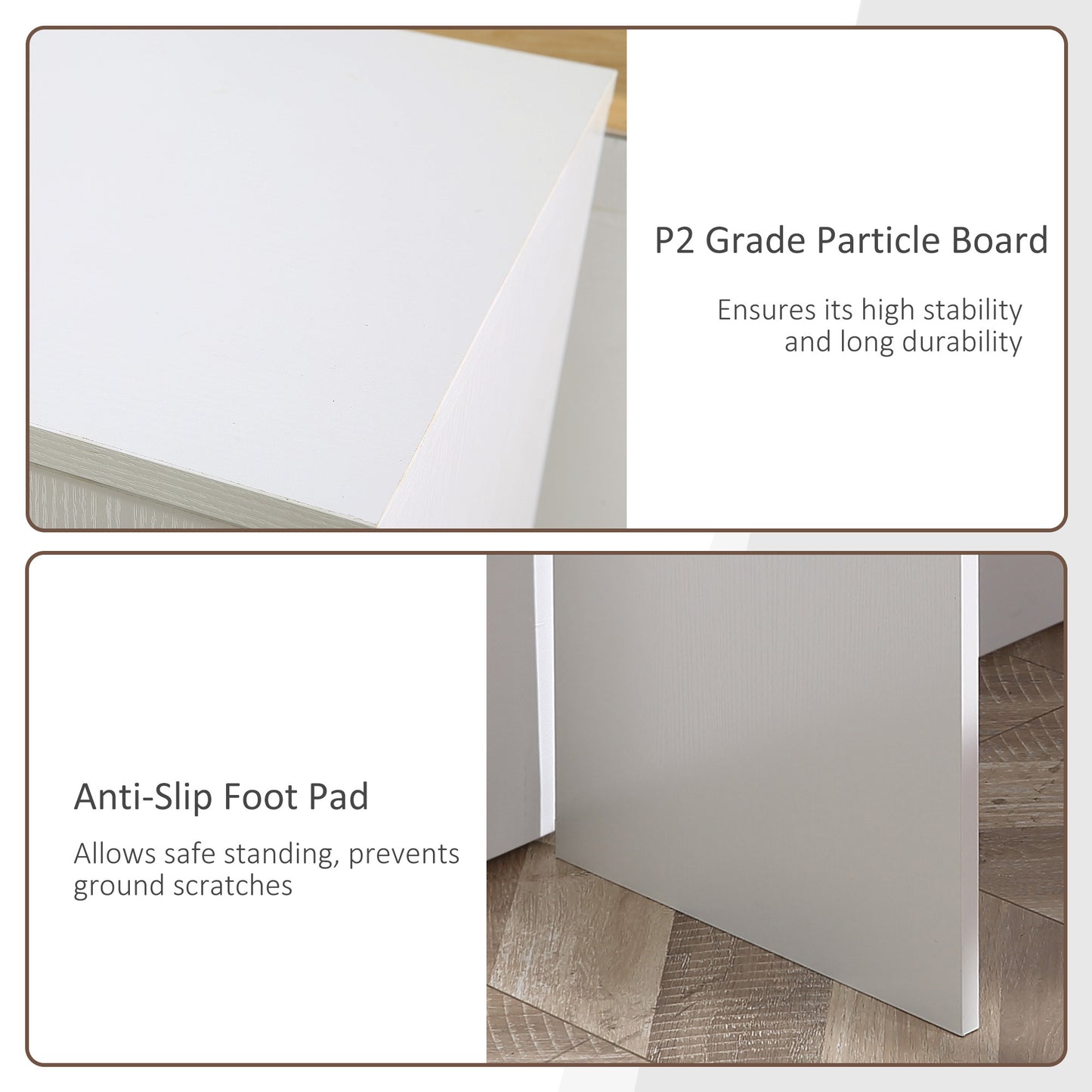 L-Shaped White Computer Desk With Rotating Shelves And Drawer