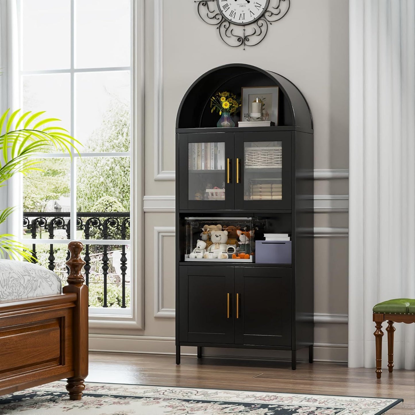 Tall Metal Arched Cabinet