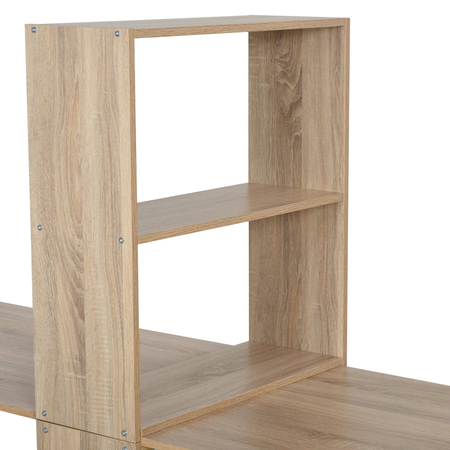 88" Extra Long 2-Person Computer Desk with Storage Shelves Combo