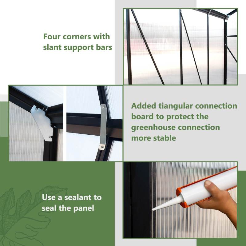 Polycarbonate Greenhouse 6X8 Ft