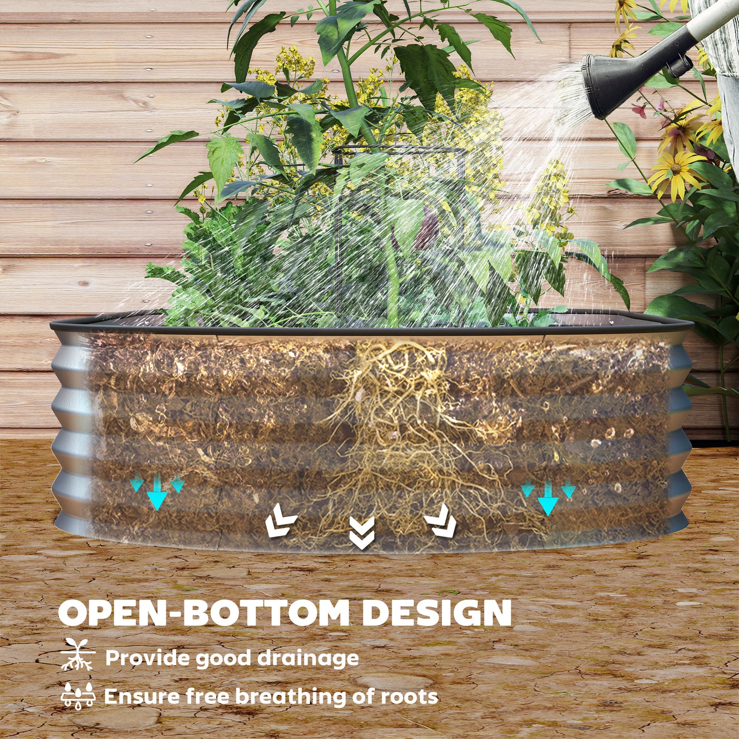 7' x 3' x 1' Raised Garden Bed Set, 2PCS