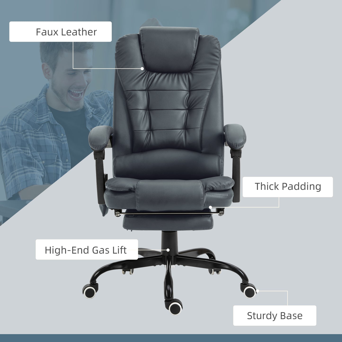 7-Point Vibrating Massage Office Chair