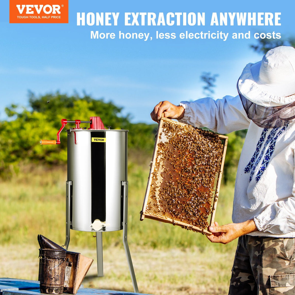 Vever Extractor VEVOR Manual Honey Extractor – Heritage Homeschool Supply’s