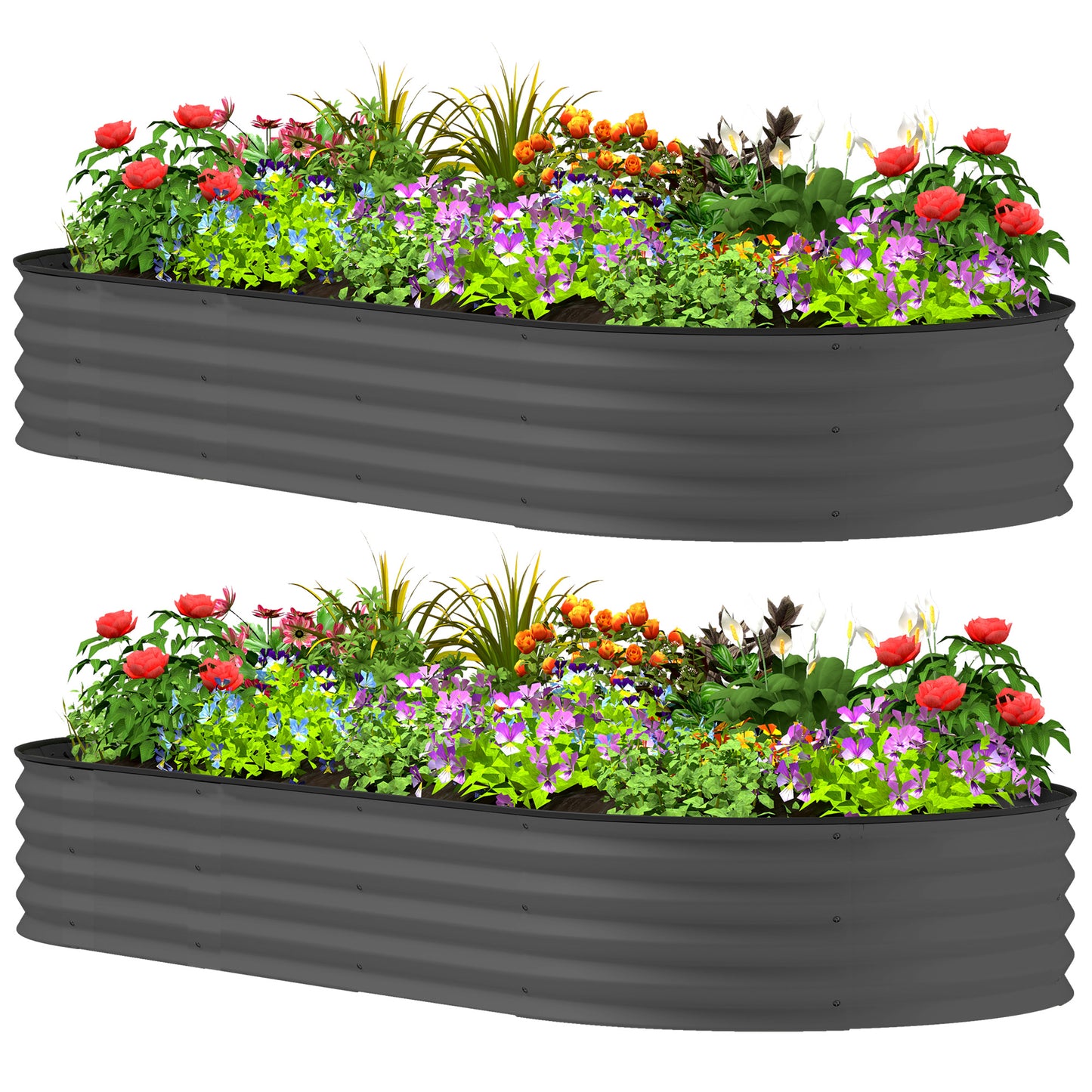 7' x 3' x 1' Raised Garden Bed Set, 2PCS