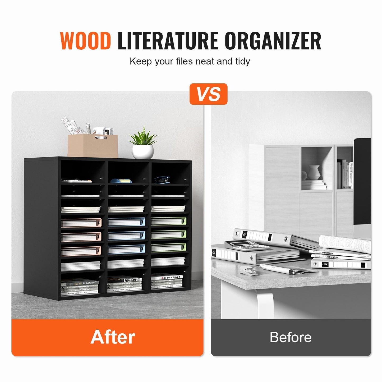 VEVOR Wood Literature Organizer
