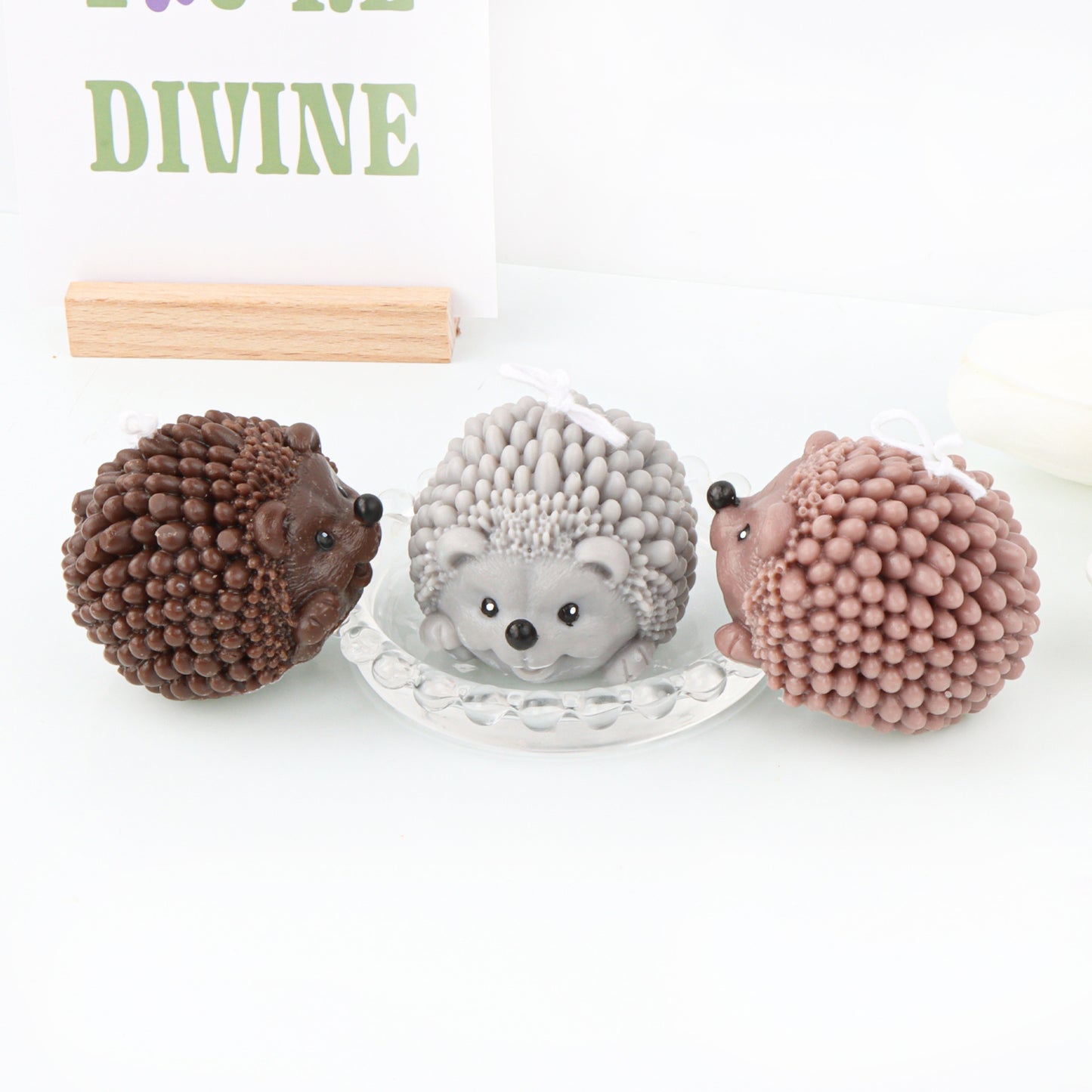 Simulation Hedgehog Candle Mold Silicone Epoxy Plaster Fondant Mold