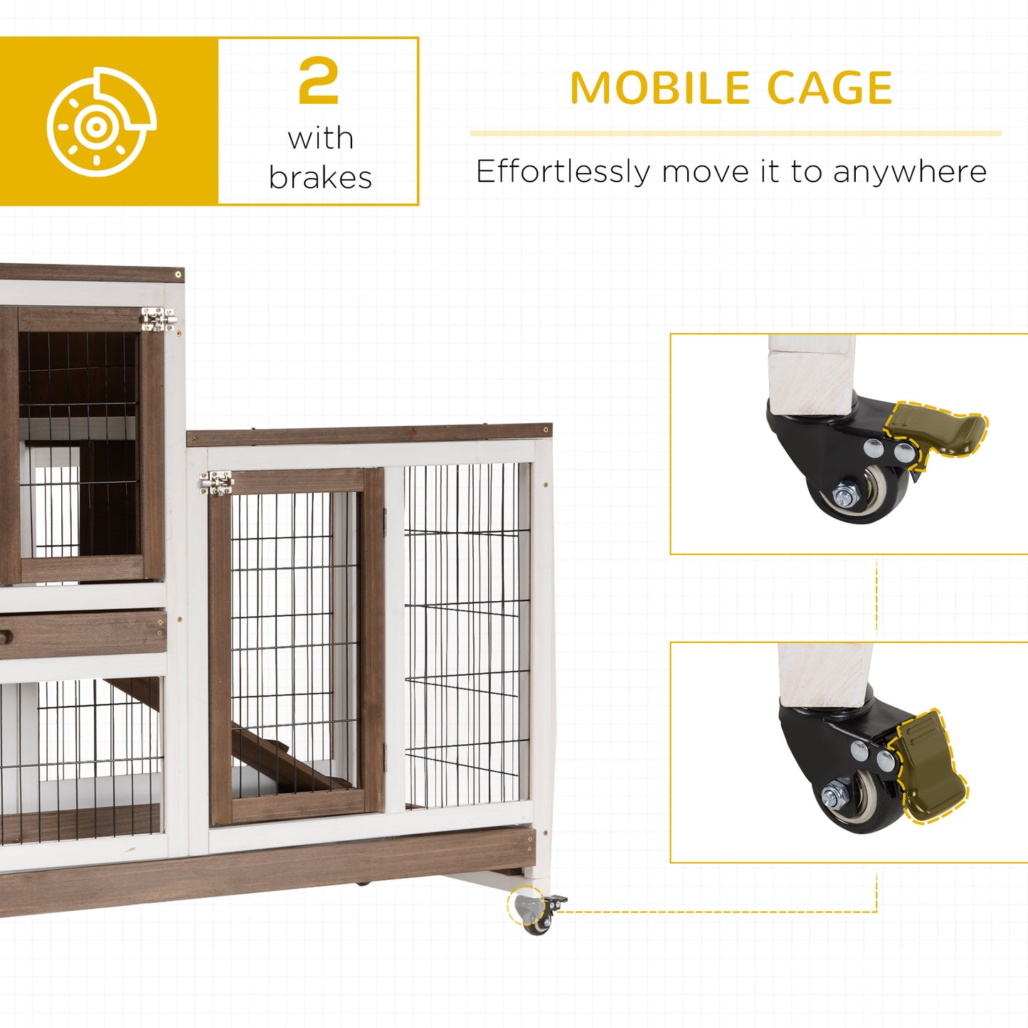 Wooden Rabbit Hutch Elevated