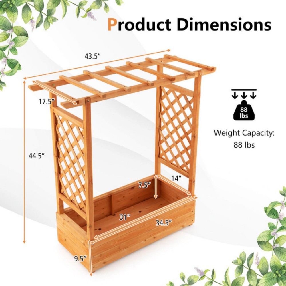 Raised Garden Bed With Trellis