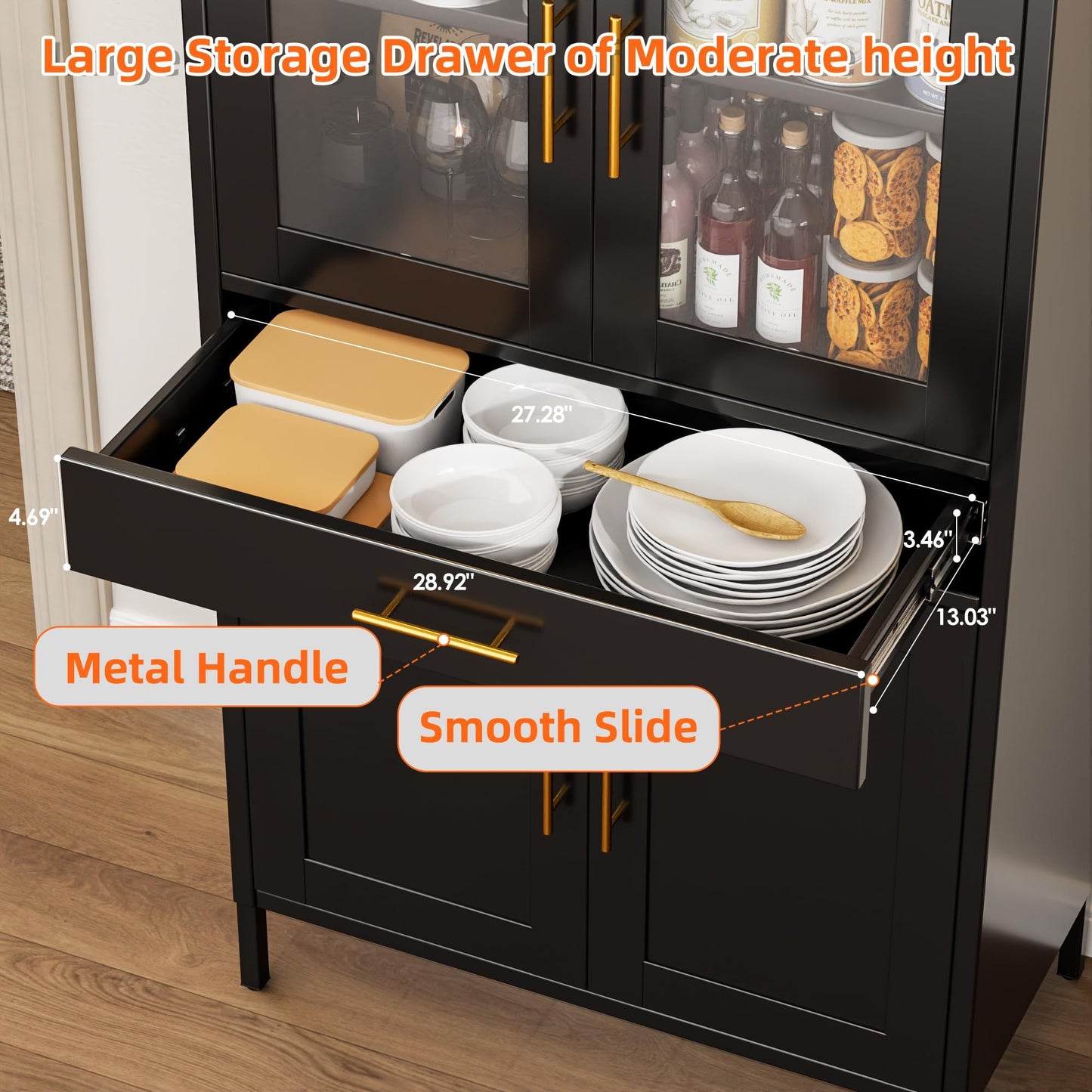 Metal Tall Arched  Cabinet