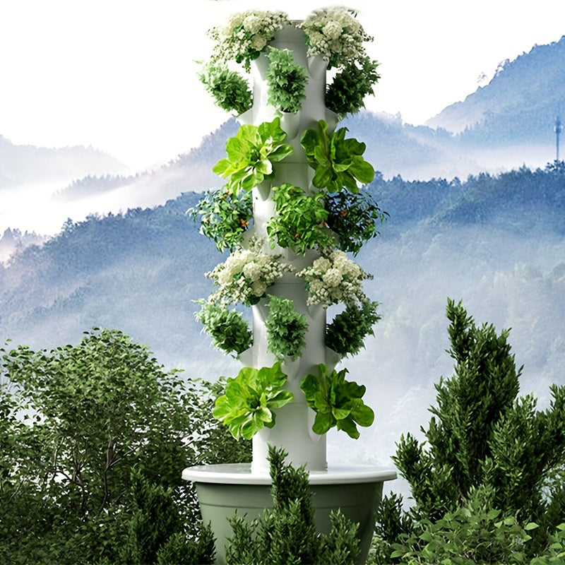 Versatile Multi-Layer Strawberry & Vegetable Grow Tower Indoor/Outdoor Hydroponic Planter