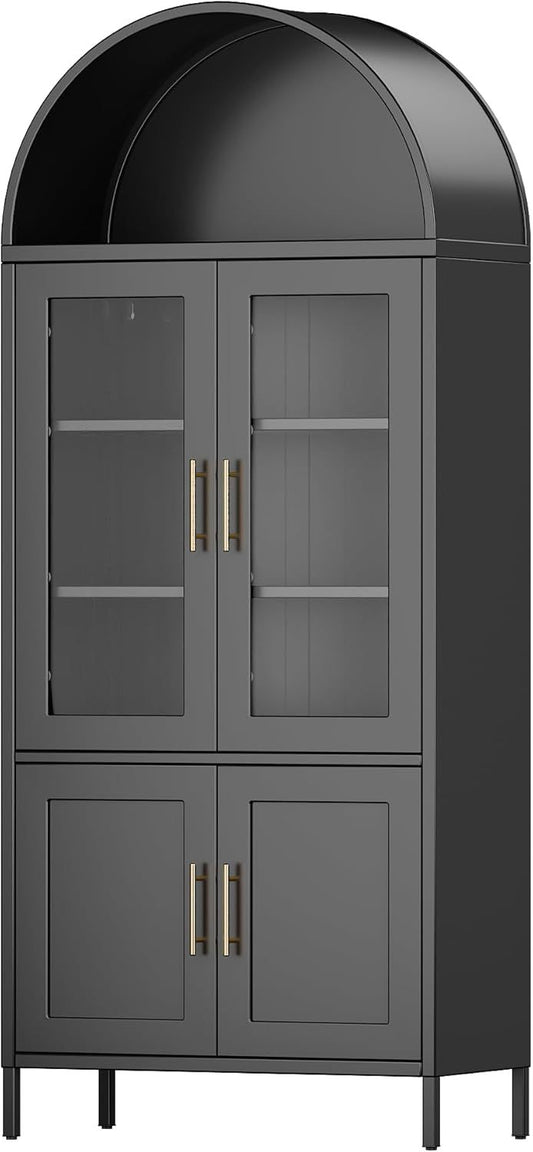 Black Arched Bookcase
