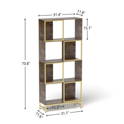 4-Tier Industrial Bookcase