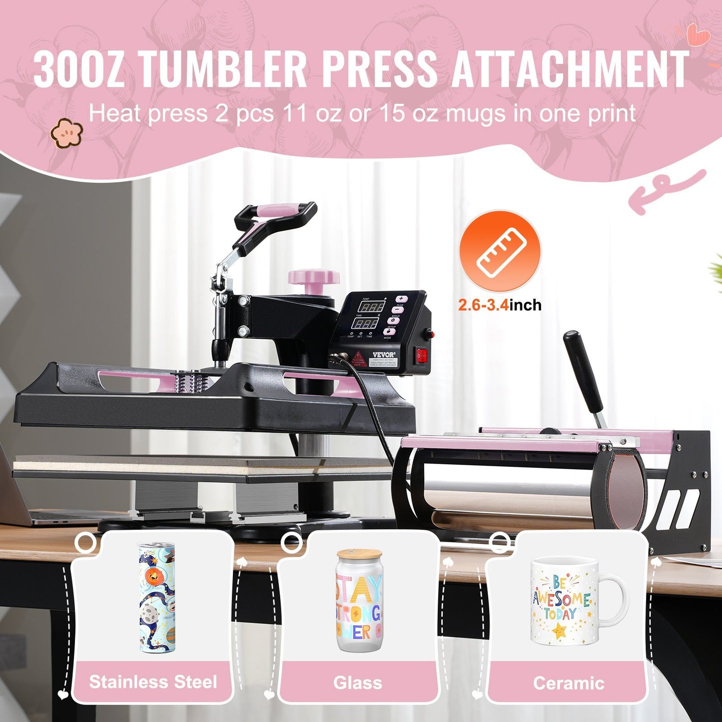8 In 1 Heat Press Craft Machine 15x15
