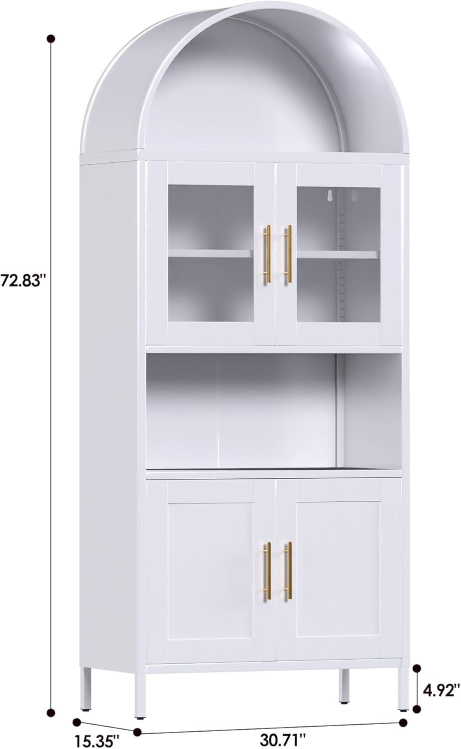 Tall Metal Arched Cabinet