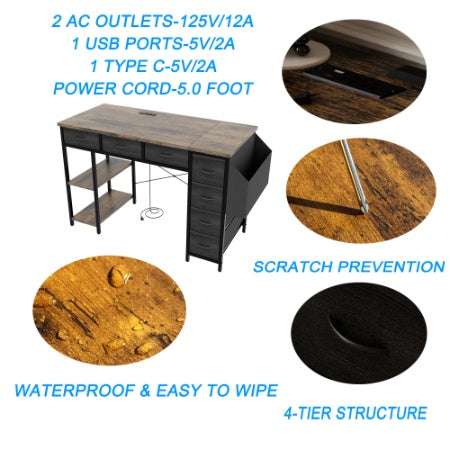 Computer Desk With Power Outlet