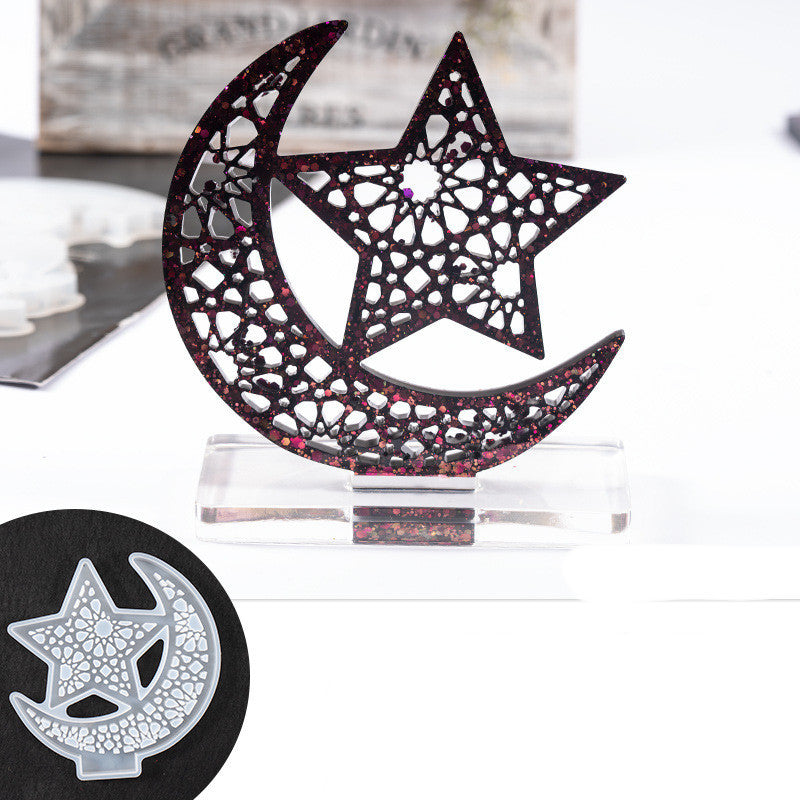 Home Fashion DIY Crystal Epoxy Moon Mould