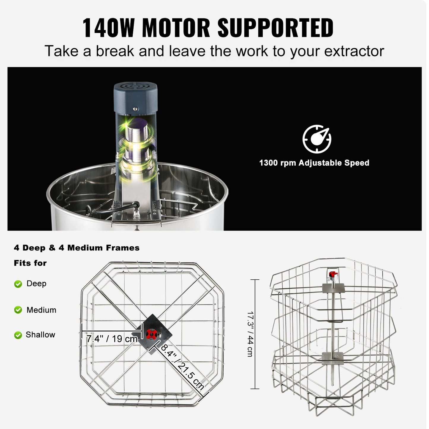 VEVOR Electric Honey Extractor