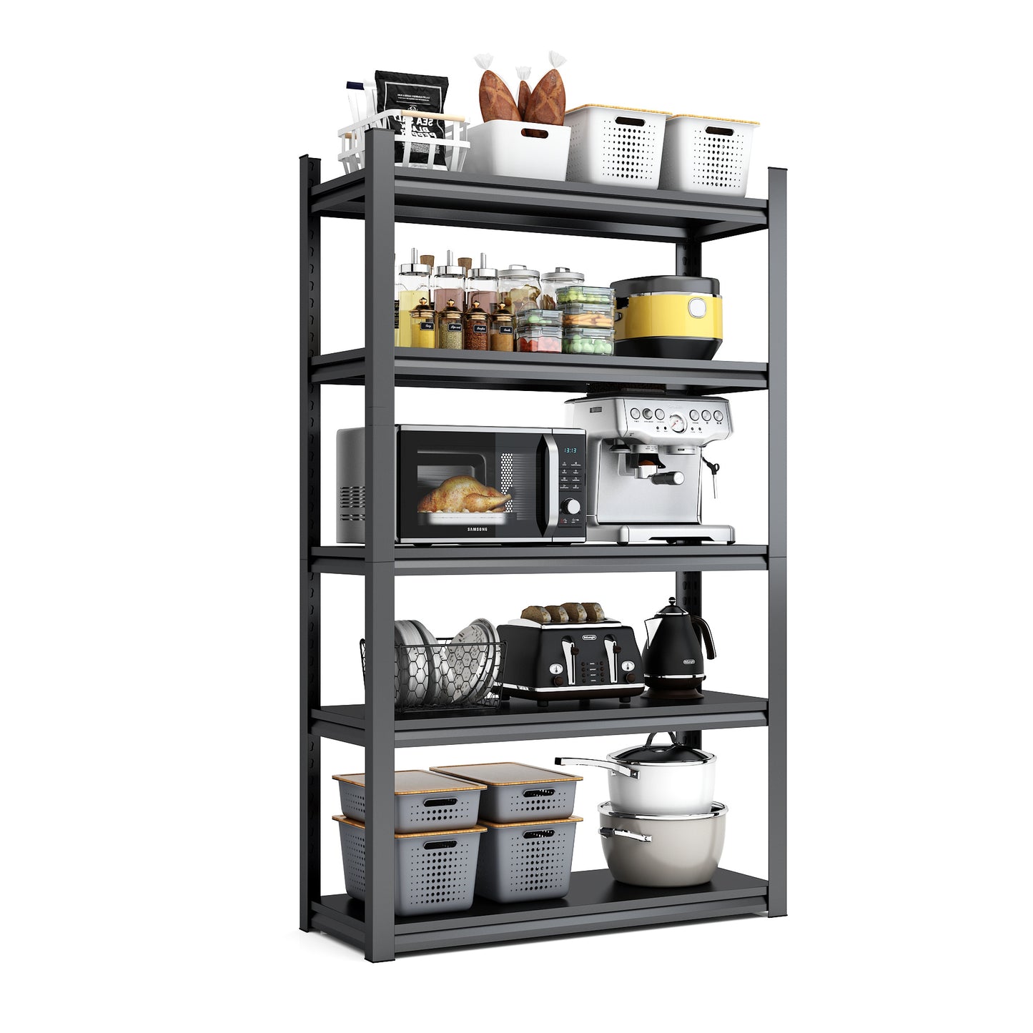 5 Tier Metal Shelves For Storage