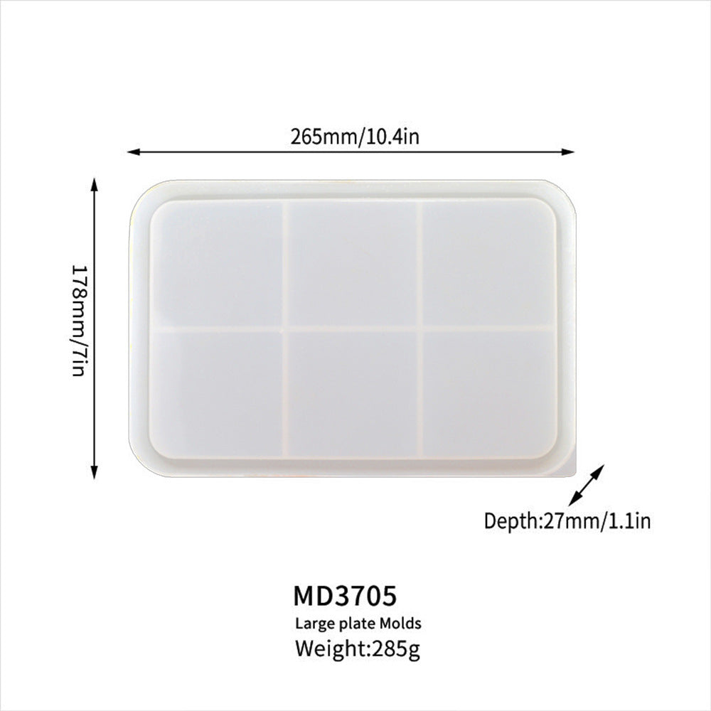 Diy Epoxy Mold Square Thickness Plate Mold