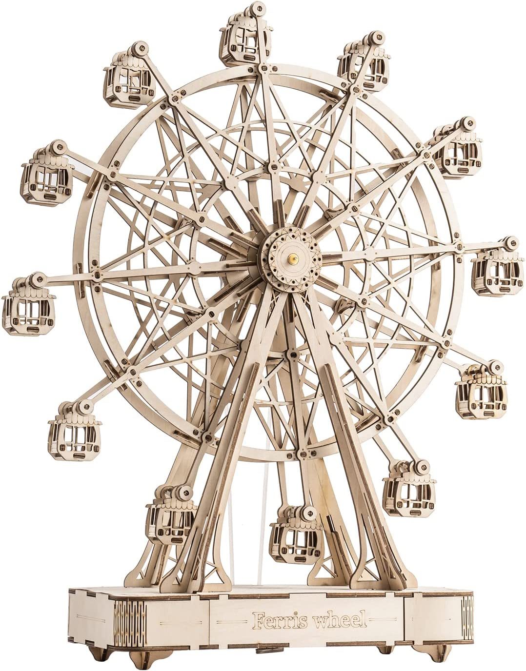 Robotime DIY Wooden Rotatable Ferris Wheel