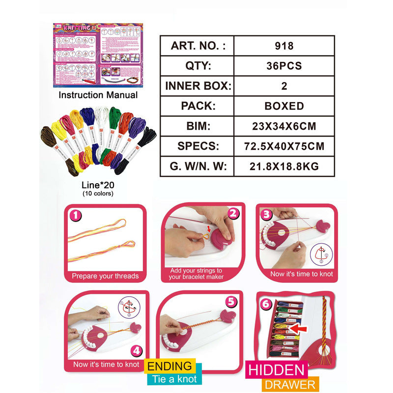 DIY Bracelet Weaving Machine Jewelry Making Craft Kit
