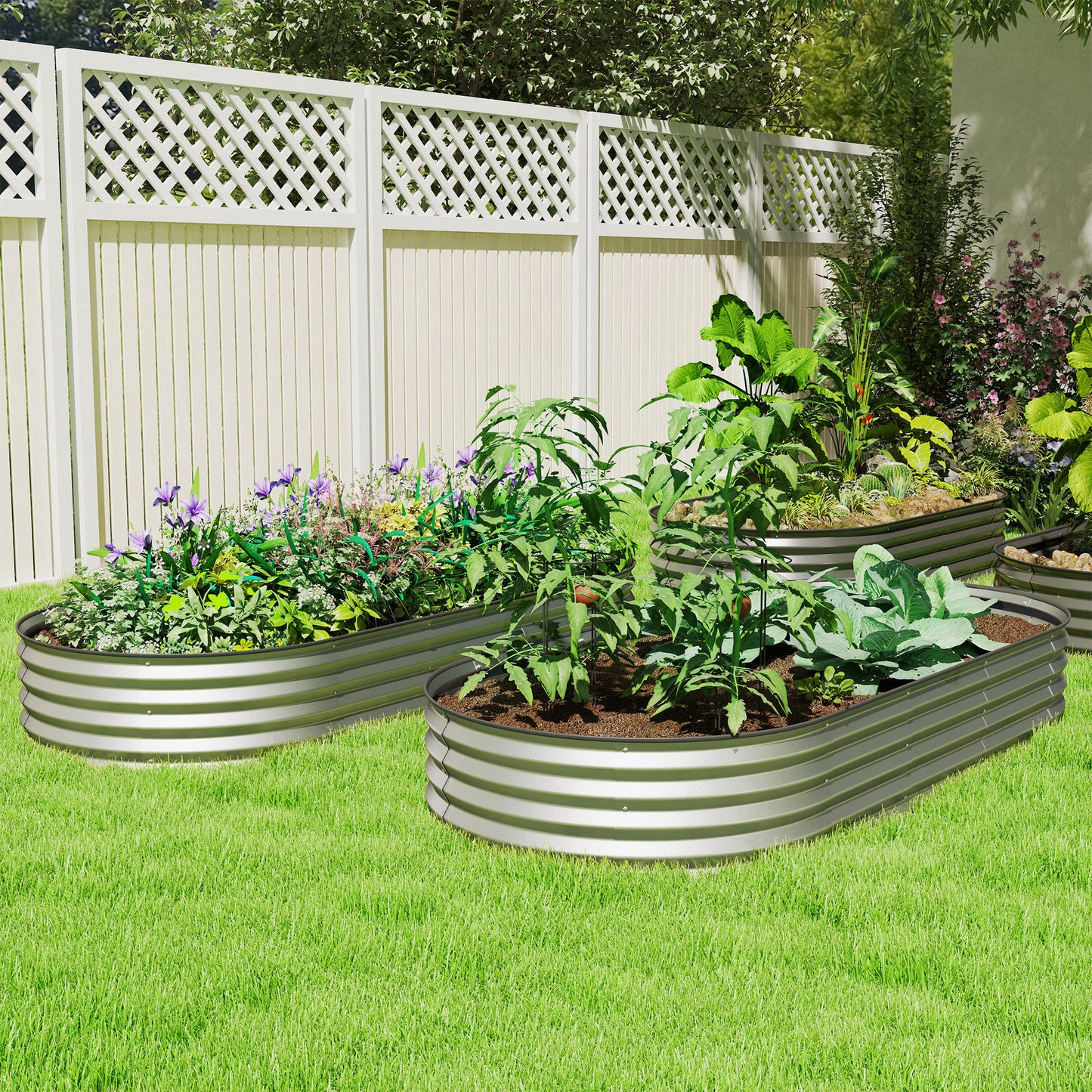 7' x 3' x 1' Raised Garden Bed Set, 2PCS