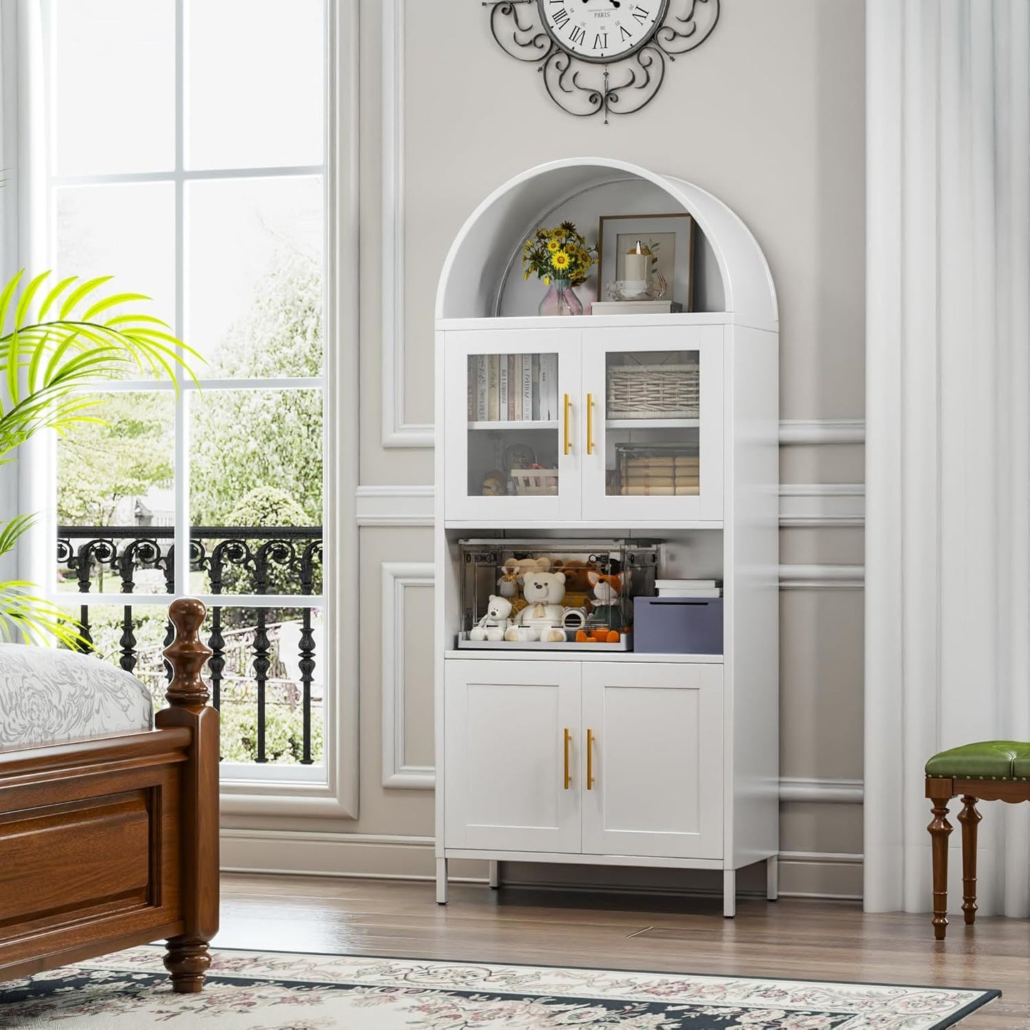 Tall Metal Arched Cabinet