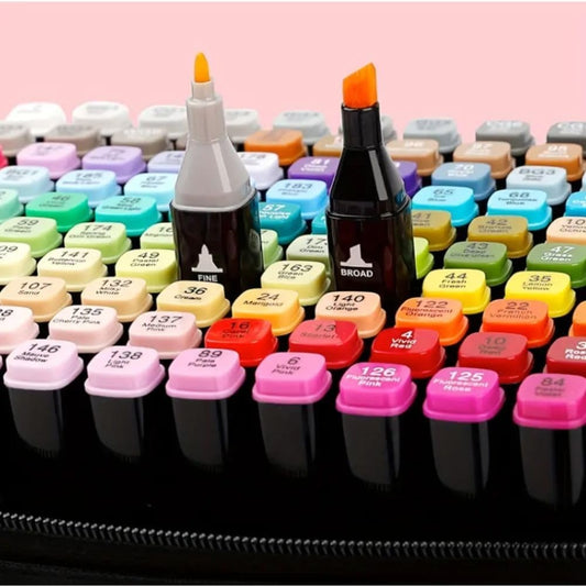 168 Colors Dual Brush Tip Alcohol Art Markers
