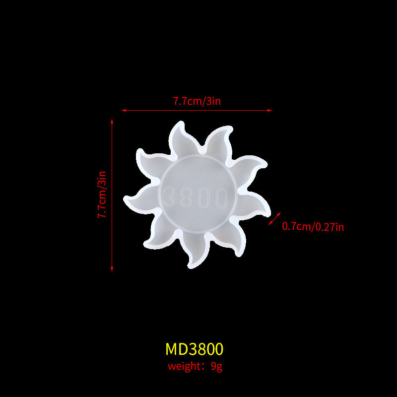 Ins Wind Star Moon Sun Lunar Eclipse Mold Diy Mirror Crystal Crystal Epoxy Silicone Resin Planet Pendant Pendant