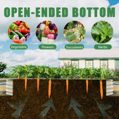 2Pcs 8x4x1ft Raised Garden Bed Kit