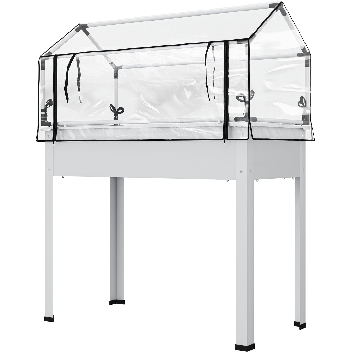Elevated Garden Box with Greenhouse Cover