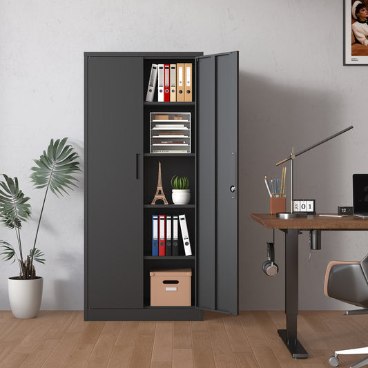 Cabinet With Doors And 4 Shelves, lockable