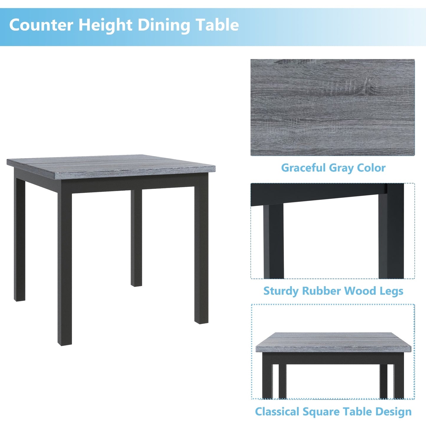 5-Piece Counter Height Table Set