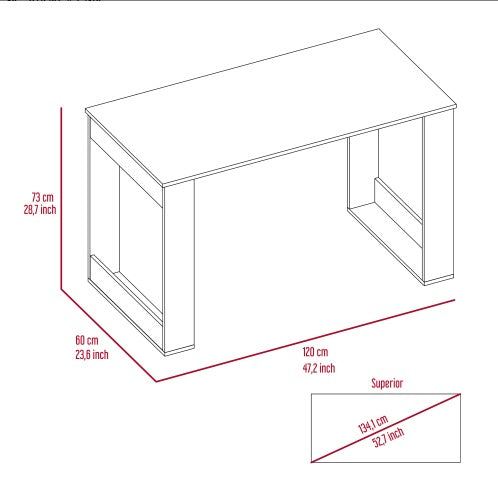 Lacey Rectangle Computer Desk Smokey Oak