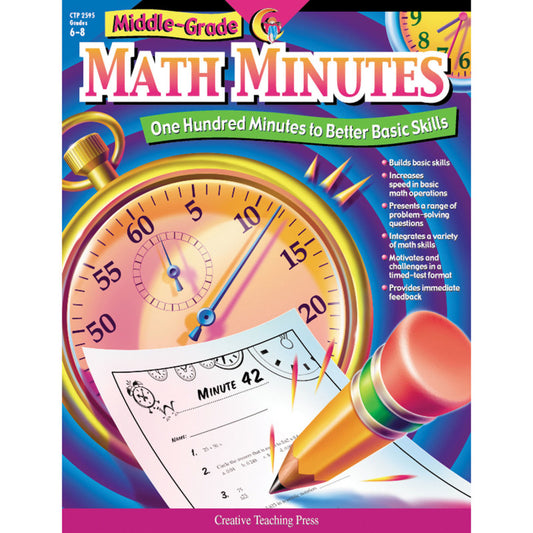 MIDDLE-GR MATH MINUTES GR 6-8 BOOK