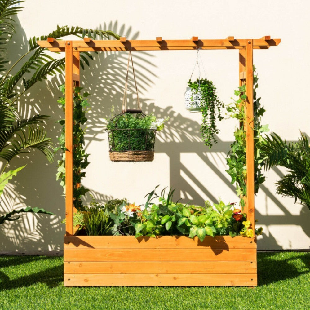 Raised Garden Bed With Trellis
