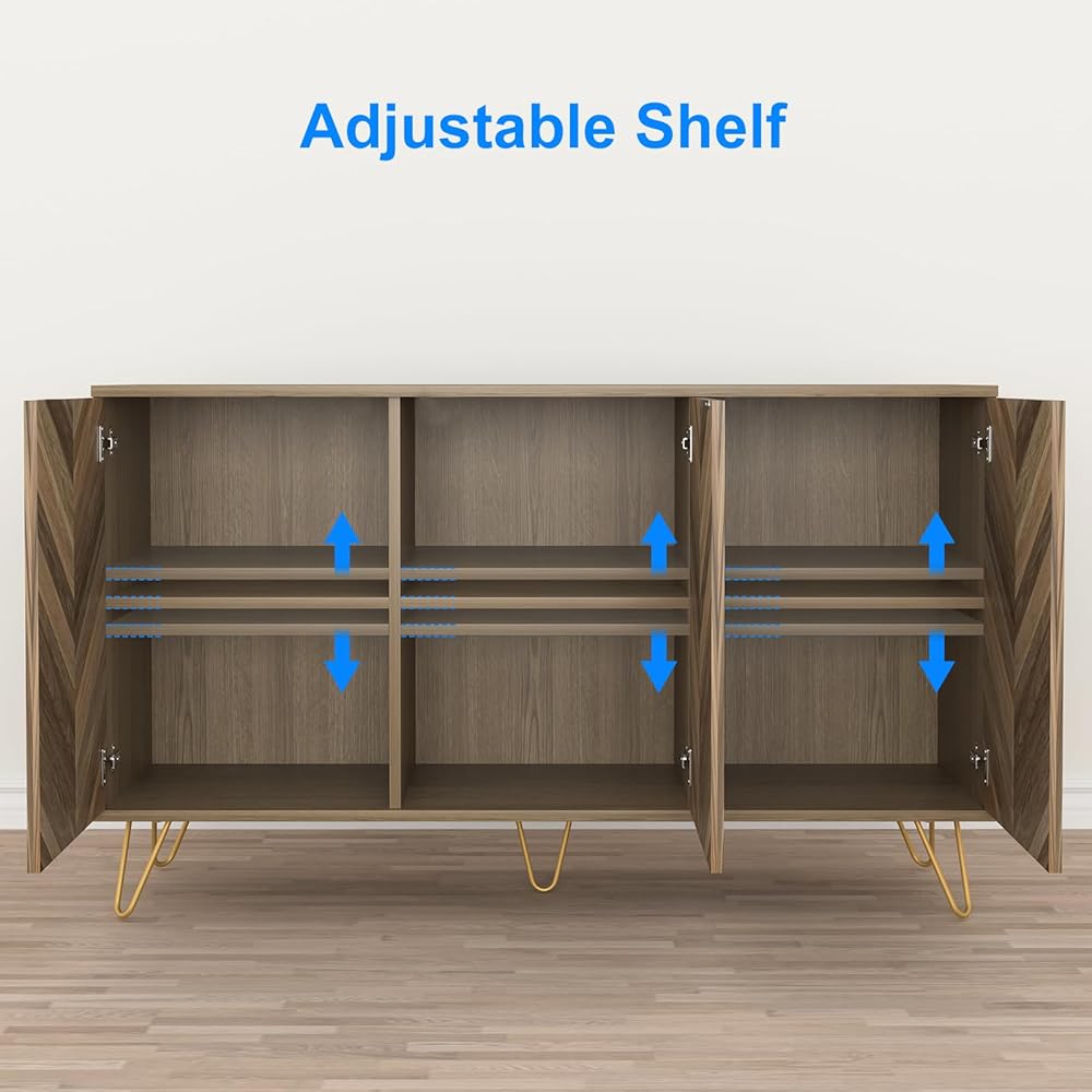 Sideboard Buffet Cabinet,Modern Storage Cabinet With 3 Door