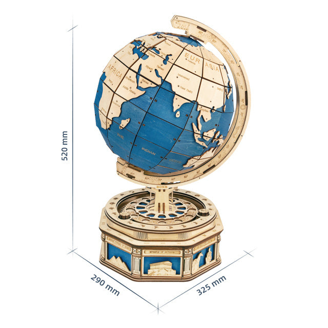 Globe Earth 567pcs 3D Wooden Puzzle STEM Kit