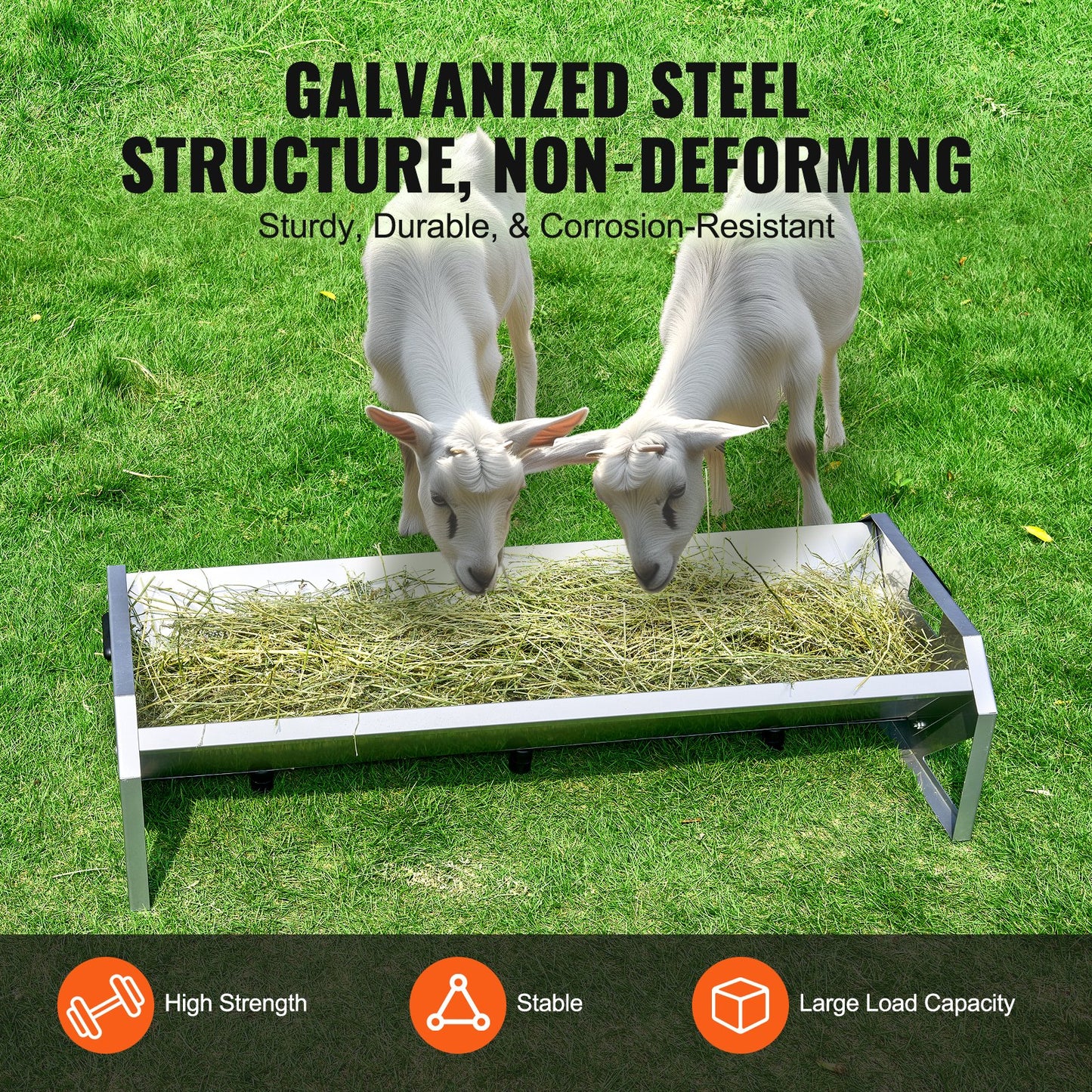 Livestock Feeding Trough 22 Gallon Capacity Goat Feeder For 10 Sheep