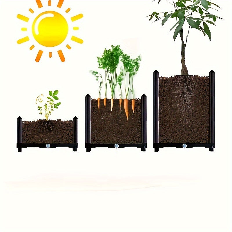 Extra-Large 16X16 Inch Rectangular Plastic Planter - Ideal For Vegetable Gardening
