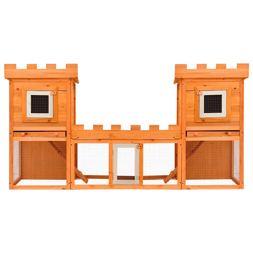 Large rabbit hutch, small animal cage, double house