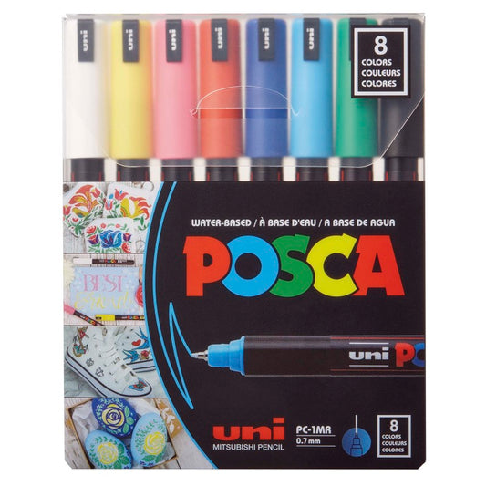 PC-1MR PAINT MARKERS 8/ST ASST 0.7MM EXTRA FINE TIP