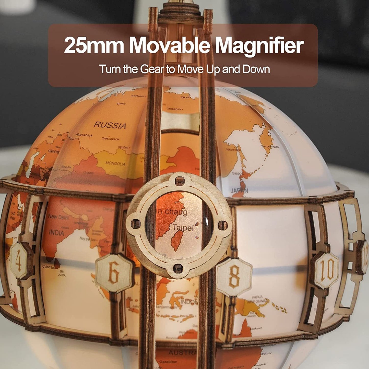 Luminous Globe 3D Wooden Puzzle STEM Kit