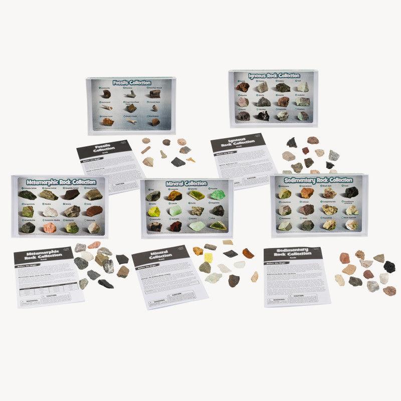 ROCK MINERAL & FOSSILS COMPLETE COLLECTION SCIENCE SET
