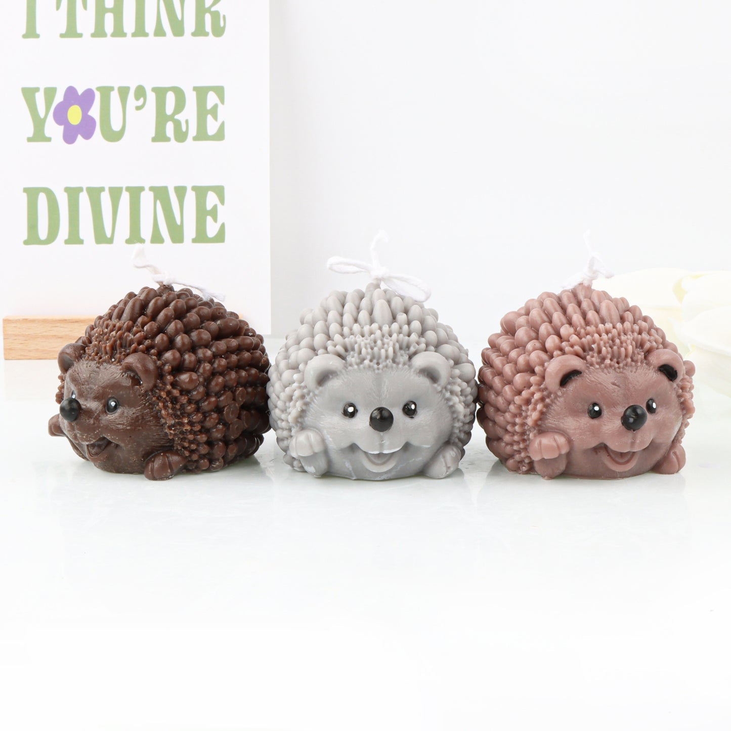 Simulation Hedgehog Candle Mold Silicone Epoxy Plaster Fondant Mold