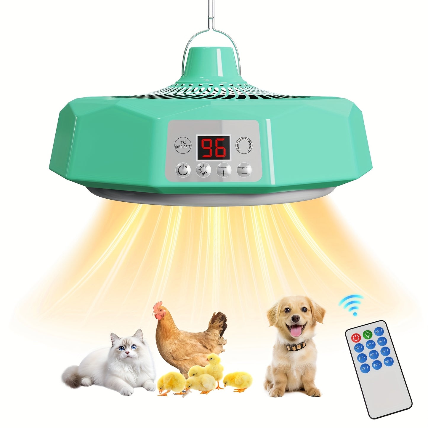 Chick Brooder Heater with Digital Display And Remote Control Chicken Coop Heater