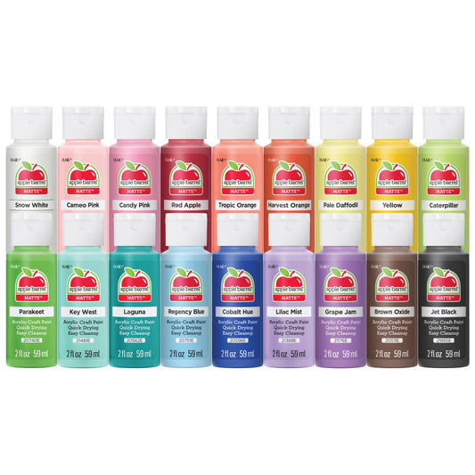 TREND COLORS 18 PC SET 2 OZ APPLE BARREL PAINT