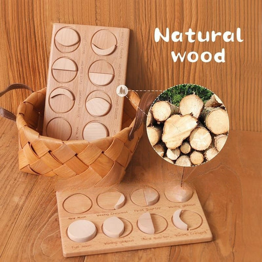 Early Education Wooden Moon Phase Puzzle Board